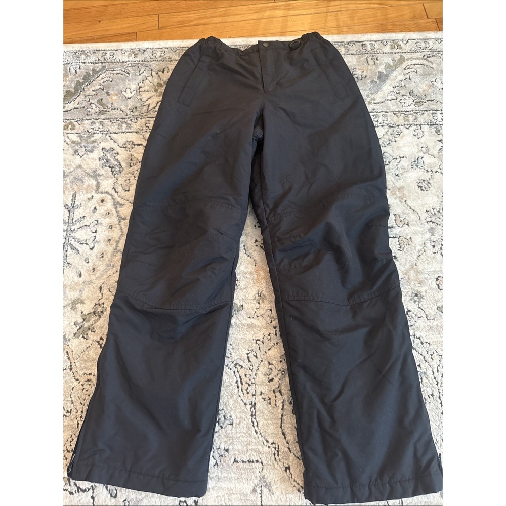 Lands End Kids Snow Pants Insulated Winter Ski Black Size 16 Gorpcore Kidcore